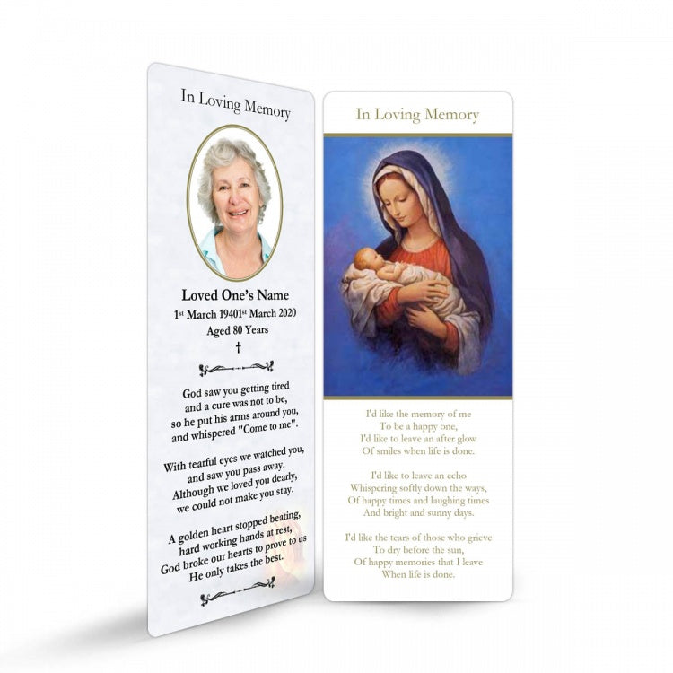 Custom Memorial Bookmarks