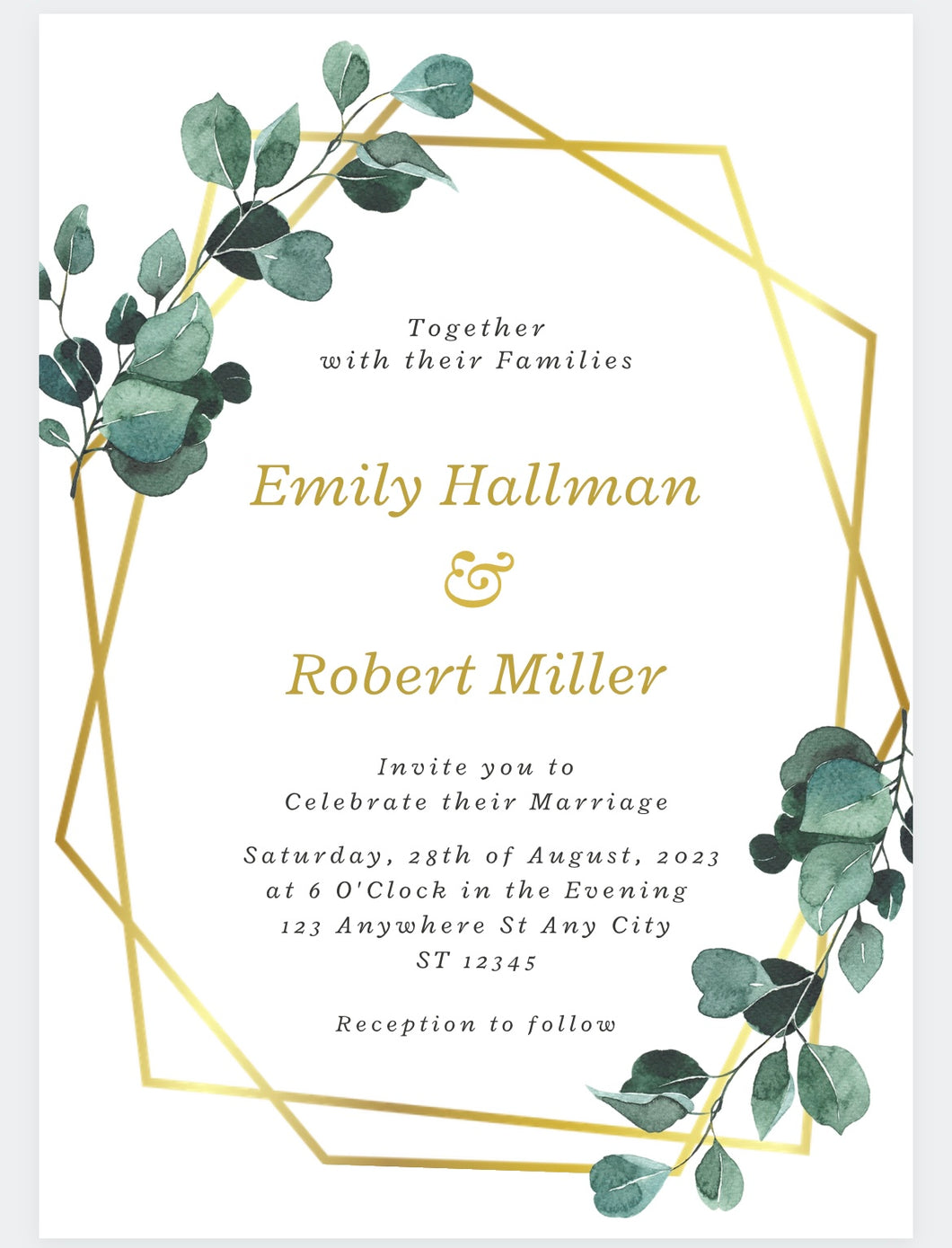 Eucalyptus Invitation